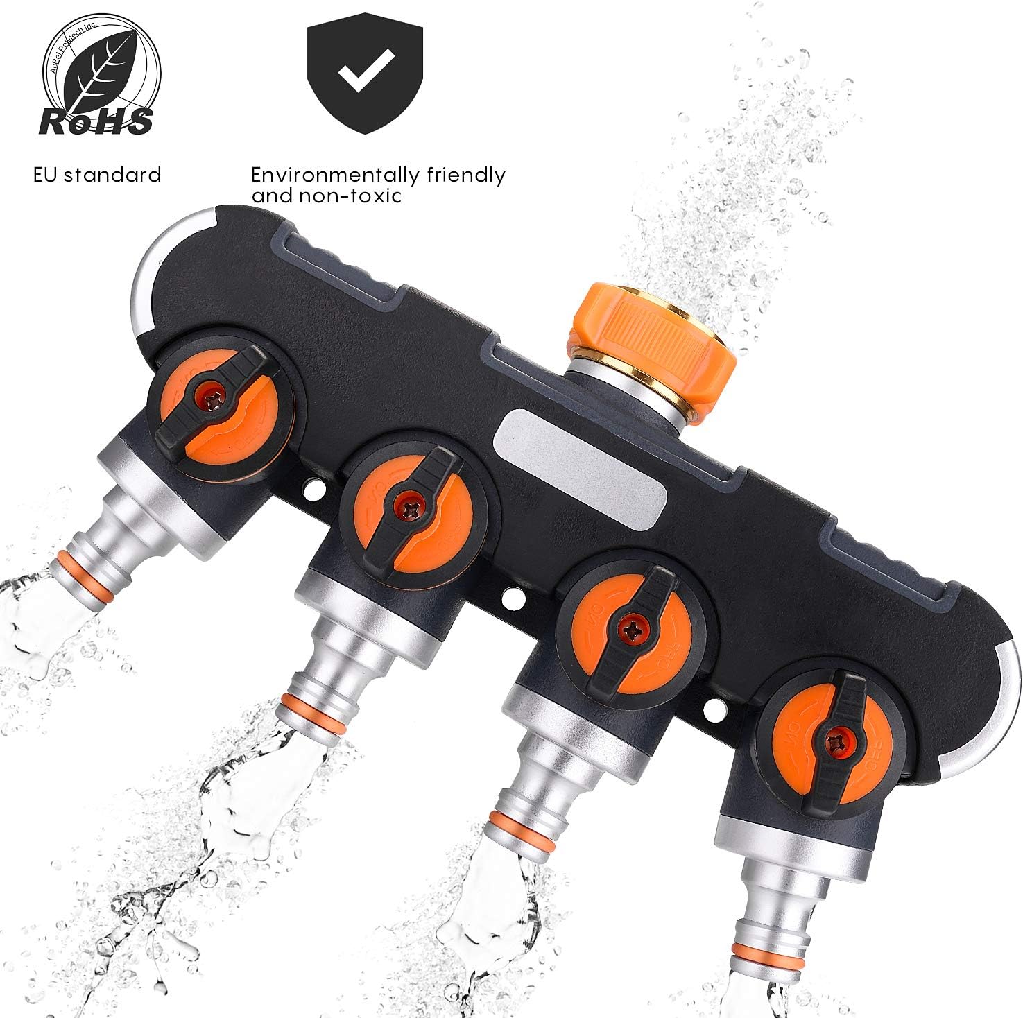 Répartiteur De Tuyau D'Arrosage En Y - 2 Voies Avec Robinet - Pour Jardin, Agriculture - ABS