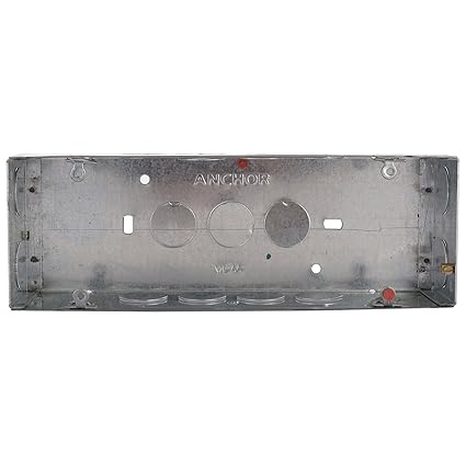 Anchor 30453 Metal GI Box HZ Roma 8 Module, Silver