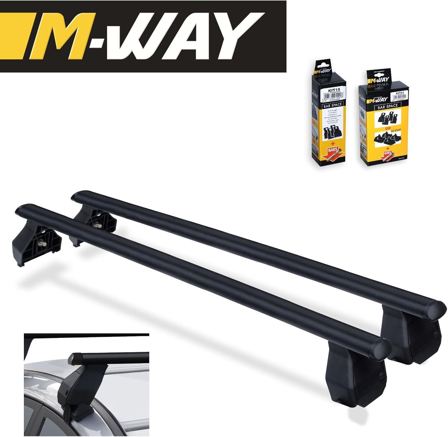 MWay (Menabo) Aero Fit Roof Rack Space Bars Rails for BMW X1 (E84) 5