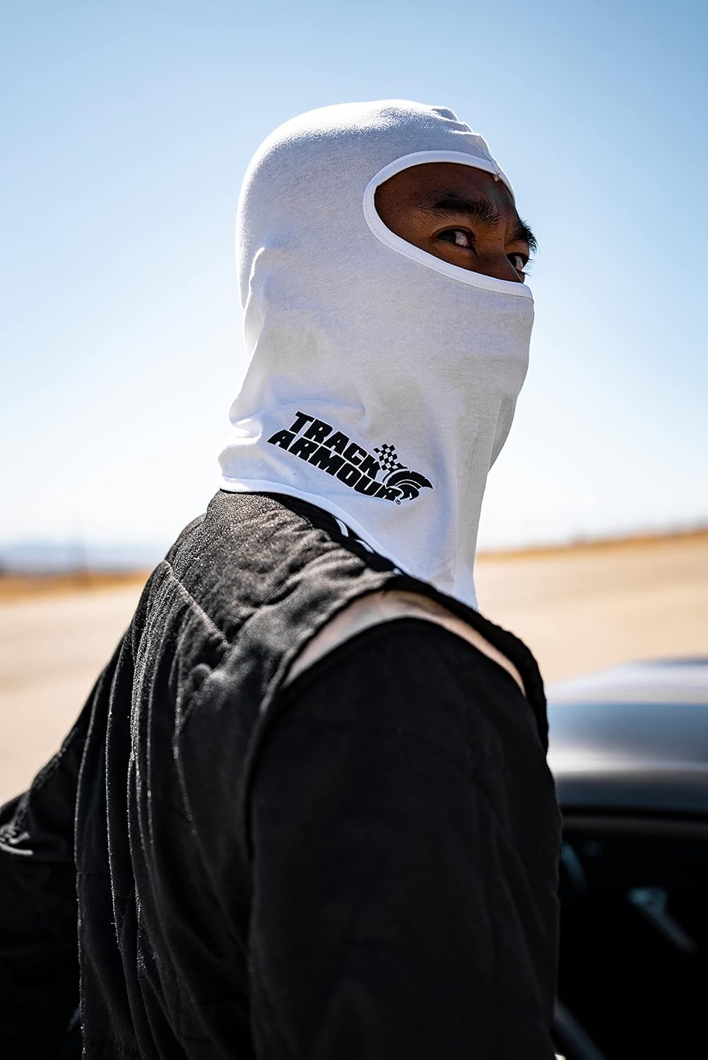 TRACK ARMOUR Racing Head Sock Balaclava for Auto and Motorcycle Racing WHITE COLOR TAHS-WT: Automotive