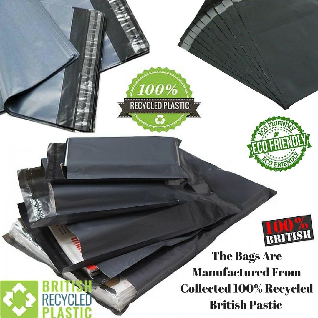 50x Grey Mailing Courier Postal Bags - 9" x 12"