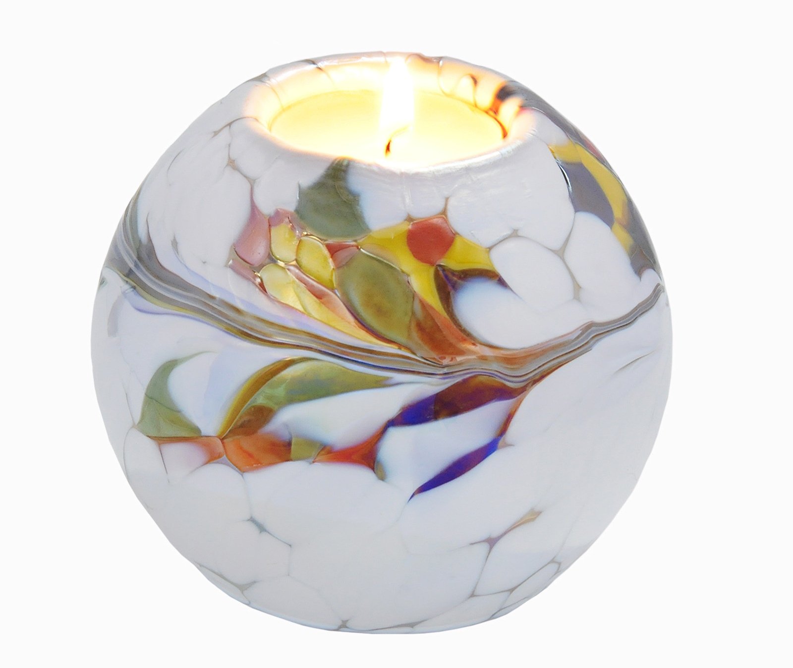 D&J GlasswareFriendship Mini Globe Tea Light in a White Colour