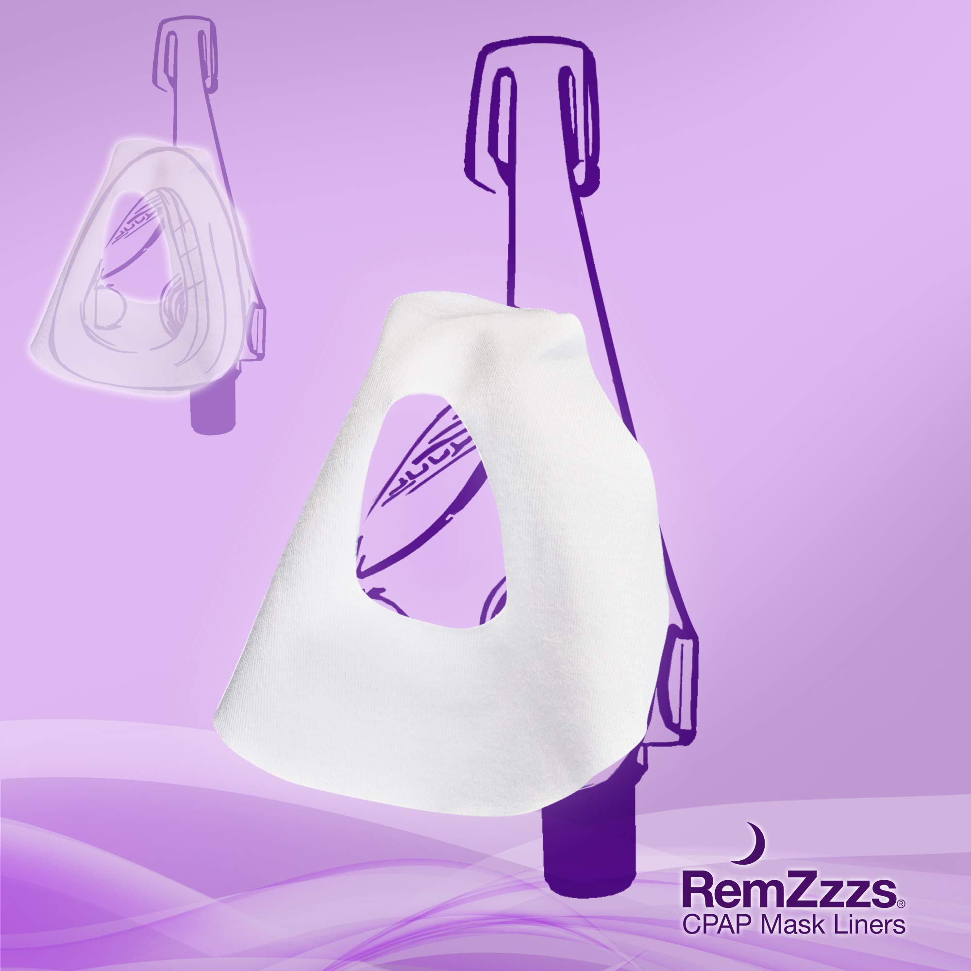 REMZZZS Full Face Cpap Mask Liners (K2FM) Reduce Noisy Air Leaks and