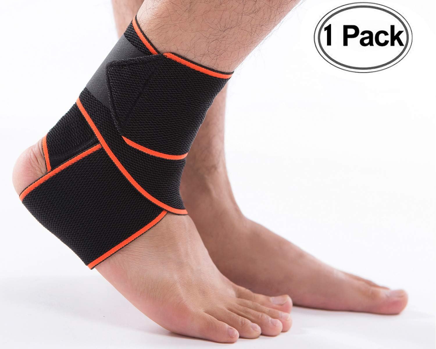 LOKEP Ankle Brace Breathable Ankle Support Adjustable Ankle Stabilizer with Compression Wrap Support, Suitable for Men & Women, Sports(2 Pack) -One Size Fits All (Green) : Sports & Outdoors