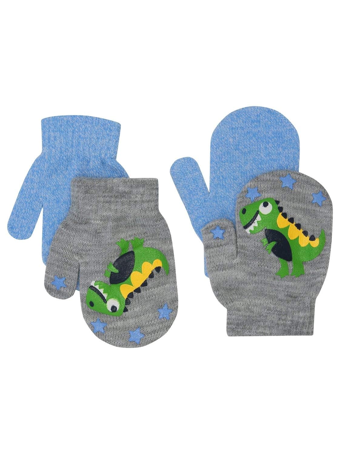 dinosaur baby mittens