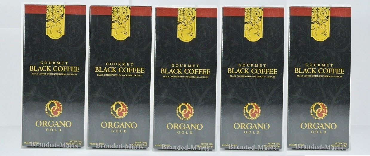 Organo Gold Gourmet Black Coffee Organic Ganoderma 5 Boxes (150 Sachets)