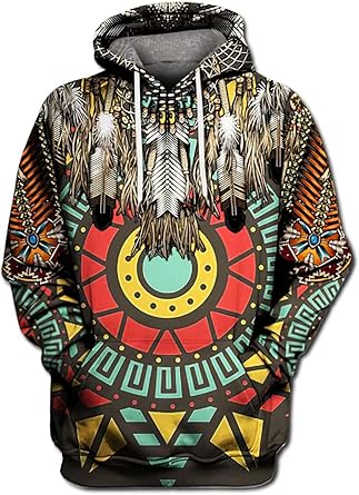 Takra Gold Men Hoodie Native American 