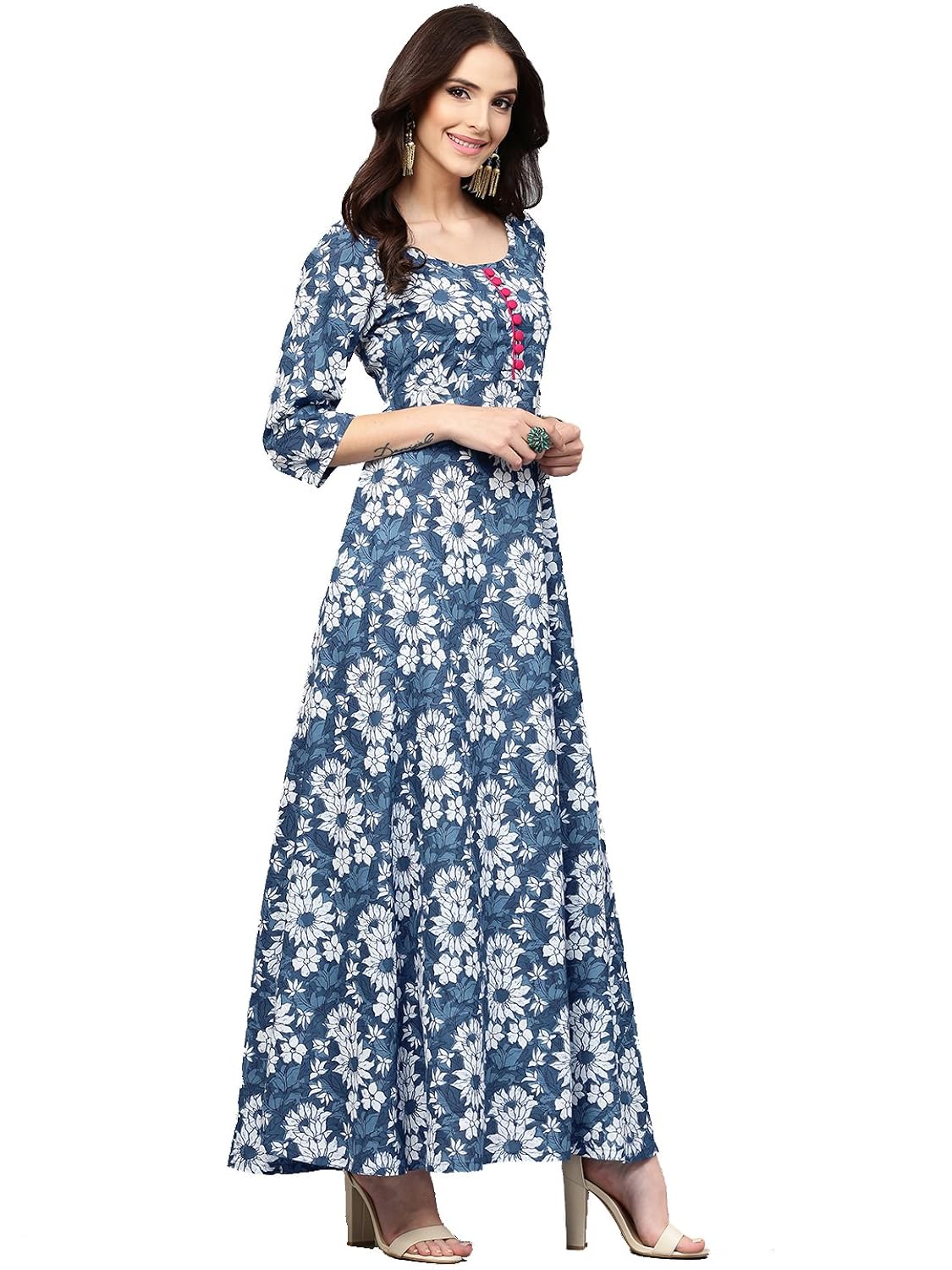amayra women's cotton anarkali kurti