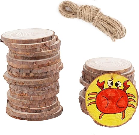 Lavoretti Di Natale Con Fette Di Legno.Designerbox Legno Log Fette Dischi Cerchi Per Lavoretti Di Natale Wedding Centerpieces 30 Pcs 6 7 Cm Amazon It Casa E Cucina