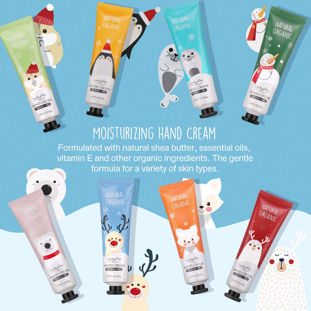 Hand Cream Gift Set, 8 Pack Travel Size Nourishing Hand Cream Set with Natural Shea and Vitamin E, Moisturizing & Hydrating for Dry Hands, Ideal Gift for Women : Beauty