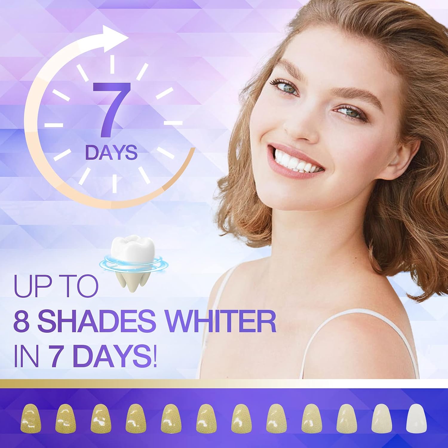 Teeth Whitening Kit, Y.F.M Professional Home Whitening Teeth Kit, 11pcs Teeth Whitening Gel, 2pcs Soothing Gel, 5X LED Light Tooth Whitener, 10 Min Non-Sensitive Fast Teeth Whitener: Health & Personal Care