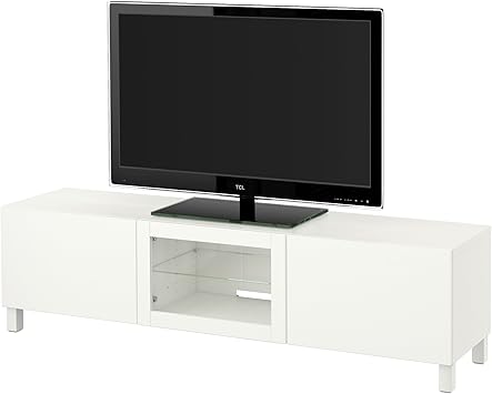 Ikea Besta Tv Bank Met Laden En Deur Lappviken Wit Helder Glas Amazon Nl