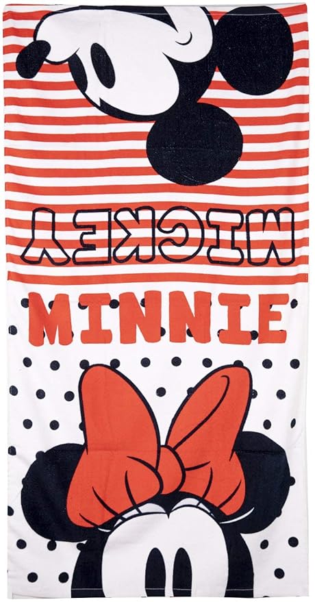 Disney Serviette De Bain Vintage Minnie Mickey Mouse En