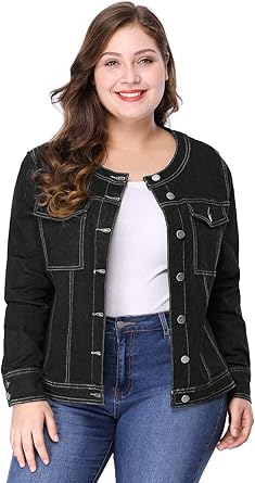 collarless denim jacket uk