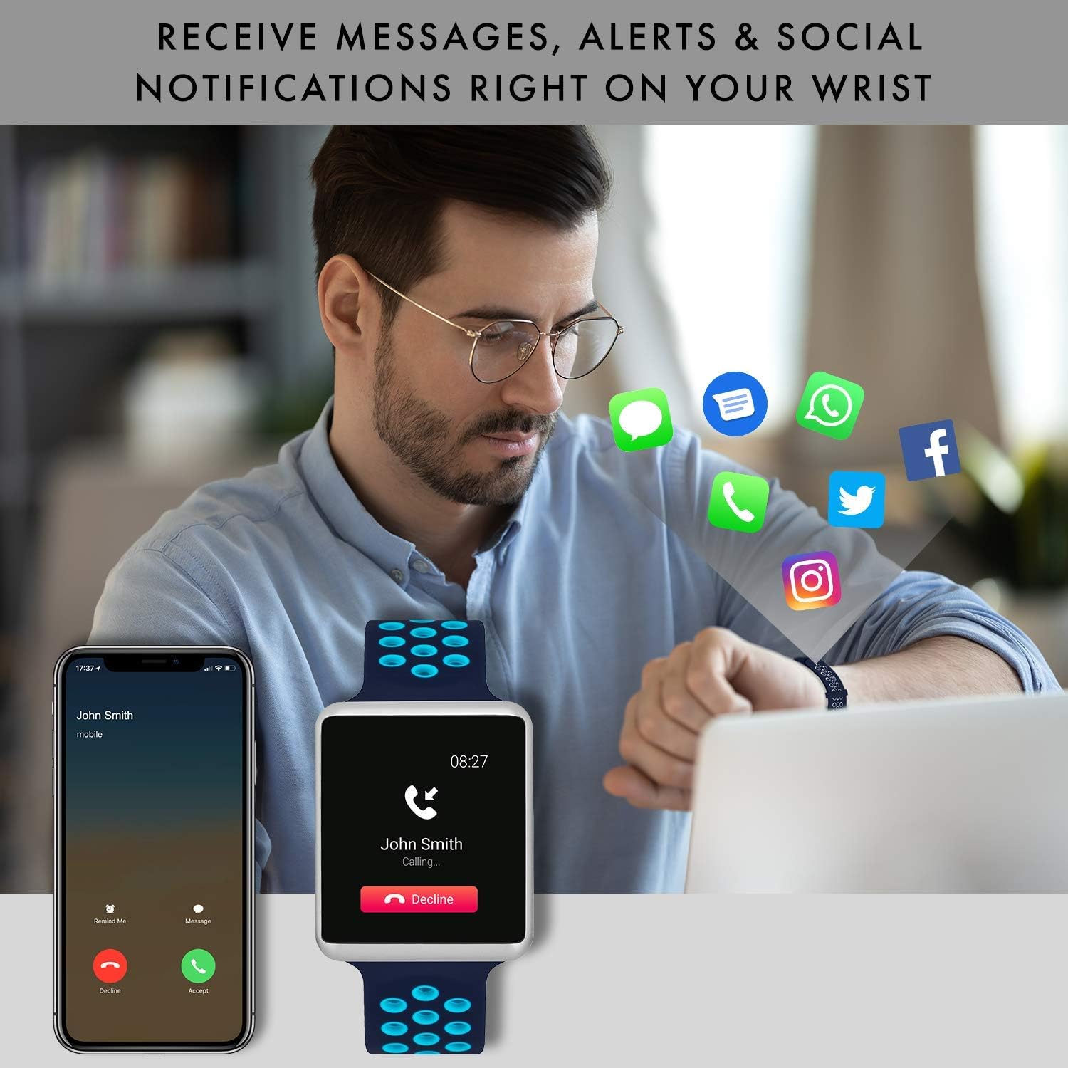 itouch smart watch compatible with android