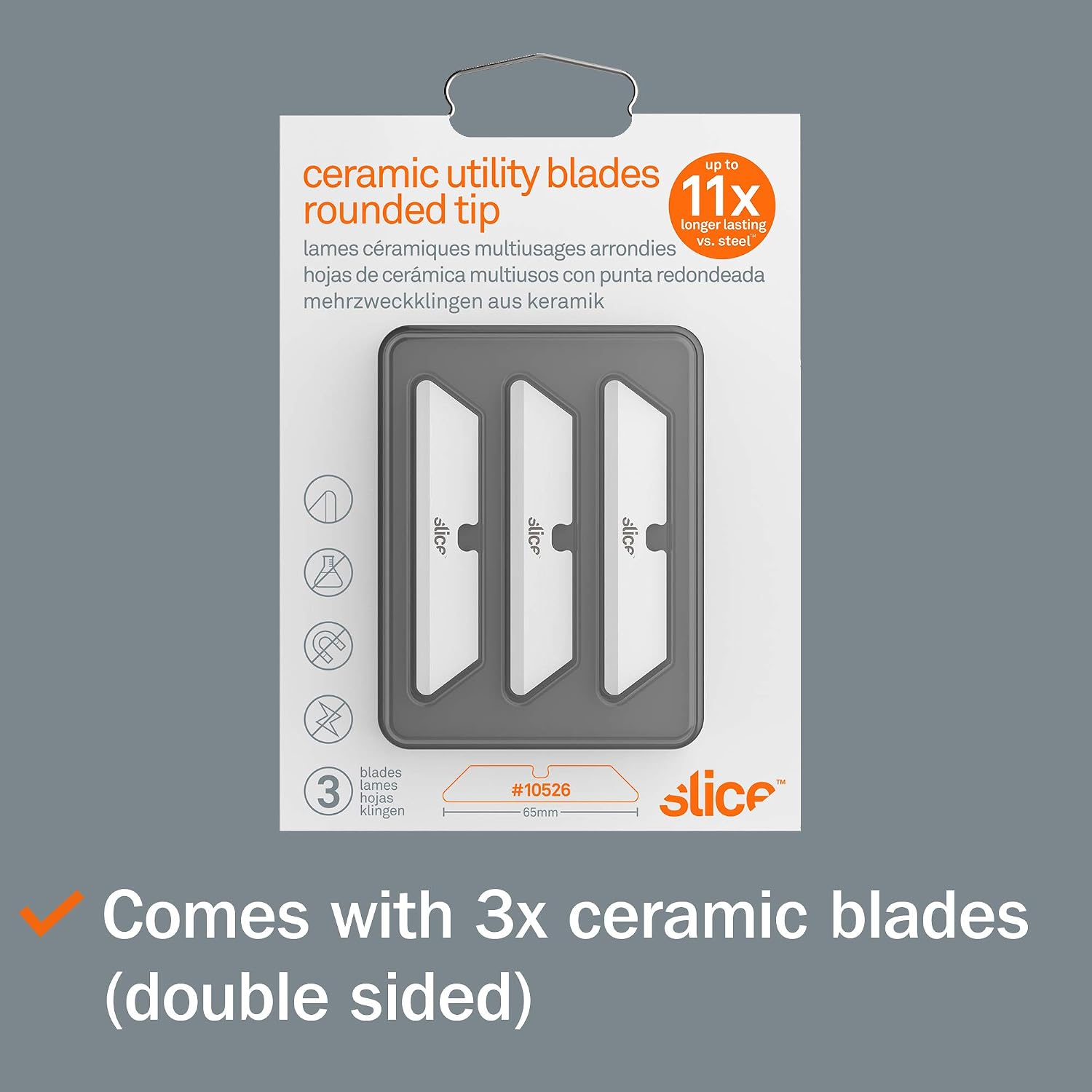 Slice 10526 Utility Knife Replacement Blades With Rounded Tip, White - Image 4