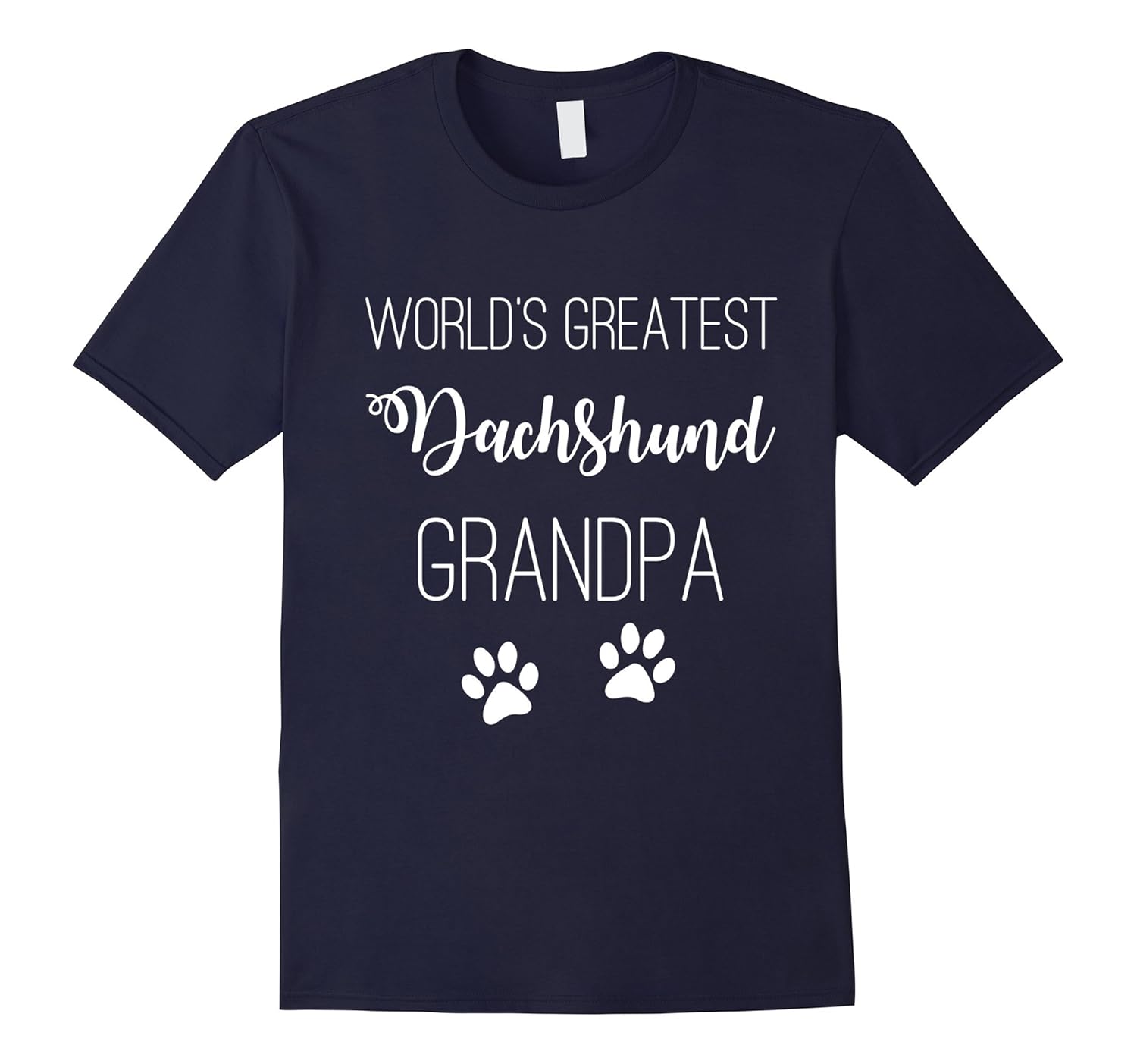 WORLDS GREATEST DACHSHUND GRANDPA I LOVE MY DOG T-SHIRT-Rose