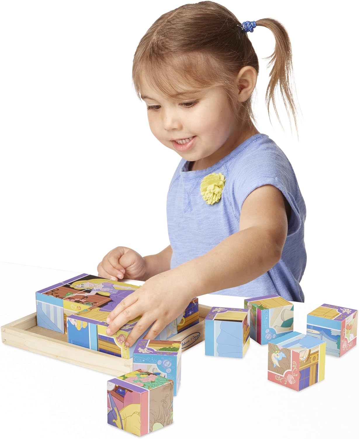disney princess wooden cube puzzle