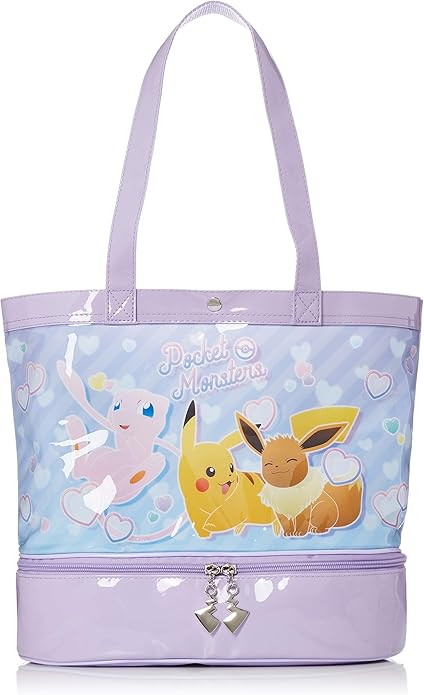 Amazon ポケットモンスター 2層 トートバッグ プールバッグ Bpk 2680 パープル レッスンバッグ