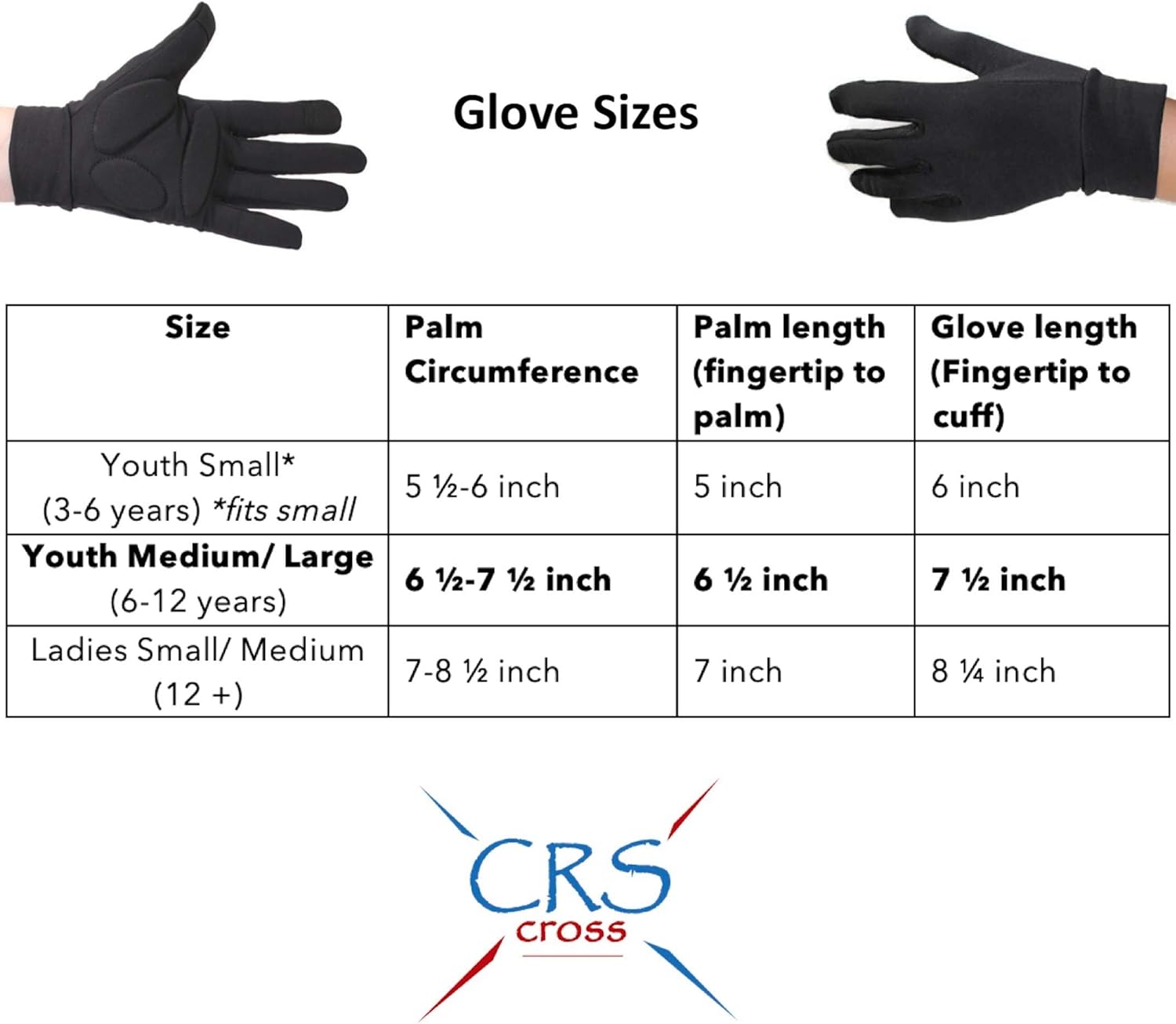 CRS Cross Figure Skating Gloves - Warm Padded Protection for Practice, Competition, or Testing/Examination : Sports & Outdoors