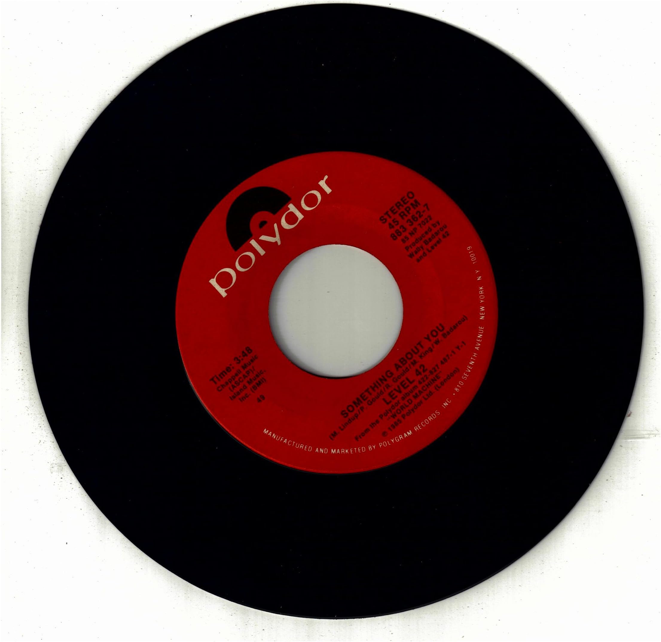 LEVEL 42 / Something About You / 45rpm record