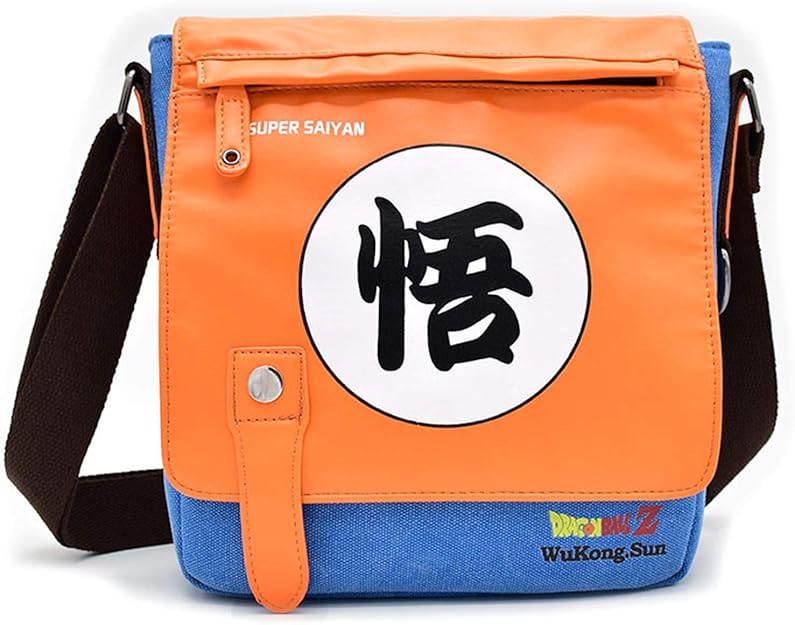 VARADOMO Japanese Anime Messenger Bags, Shoulder Bag for Men Cosplay Dragon Ball Super Saiyan