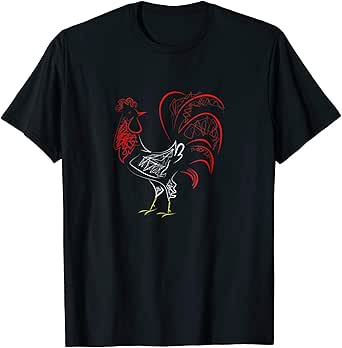 rooster button down shirt