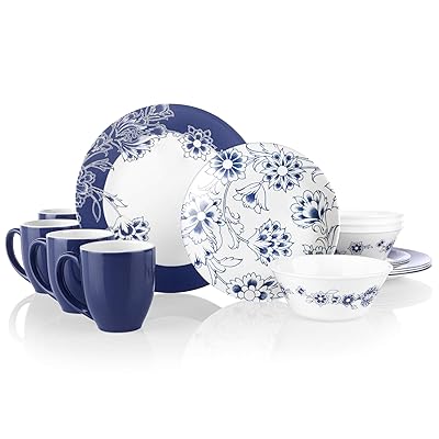 Corelle Boutique Indigo Blooms 16-Piece Chip New Zealand Ubuy