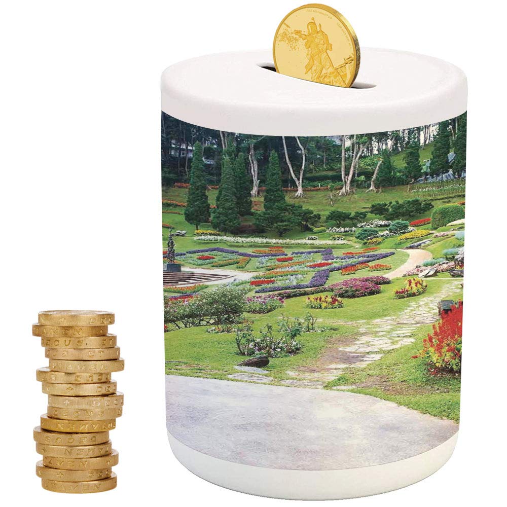 By H W B07hwt33sx Bank 3850 3 2 3 6 Piggy マルチ 10 3 6 カントリー 豚の貯金箱 クリスマス 誕生日ギフト 子供 男の子 女の子のホームデコレーション カービングチューリップの絵画 ロマンチックなドラマチックな花 レトロアートプリント装飾 マルチカラー