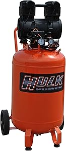 2 HP Quiet Portable Air Compressor, 125 PSI, 20 Gallon, HULK Silent Series, Model HP02P020SS by EMAX Compressor