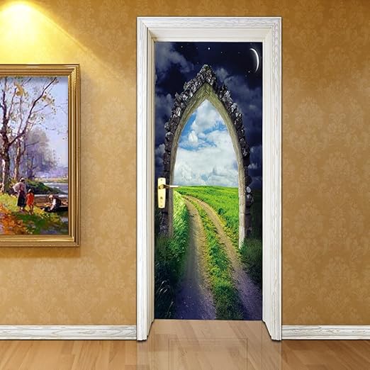 Vinilo 3d Pegatinas Para Puerta Entera Trampantojo Perfecto