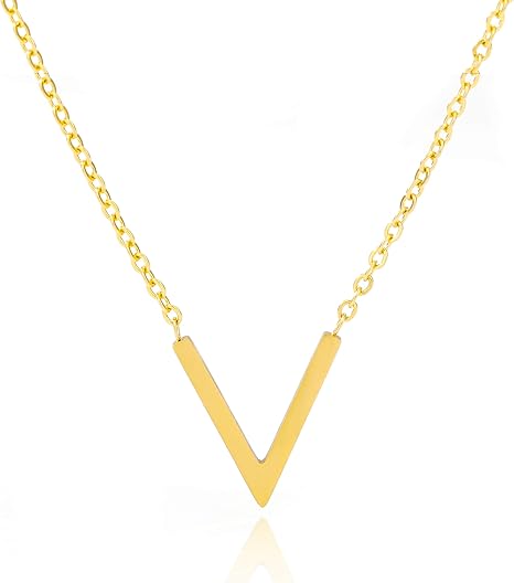 Necklace letter v Clearance