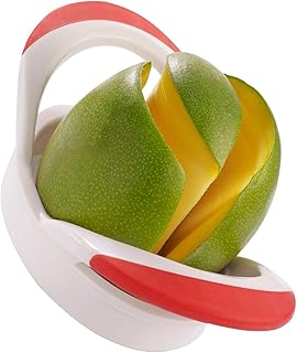 Westmark Mangoteiler, 20 x 10,5 x 6,5 cm, Rostfreier Edelstahl/Kunststoff, Weiß/Rot, 51642270