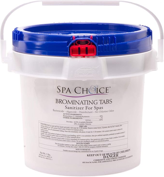[5 lbs] Bromine Tablets for Hot Tubs Spa Choice Brominating Sanitizer