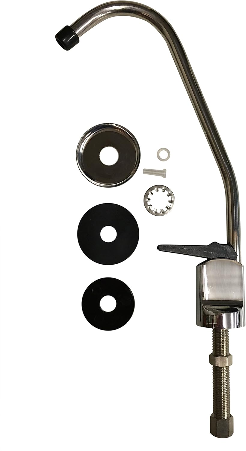 Chrome Push Button Faucet Tap for Undersink Drinking Water Filter