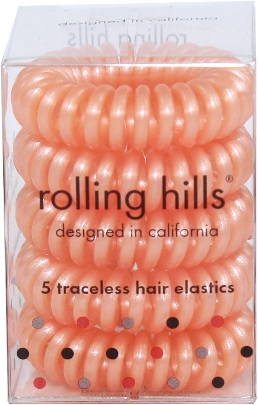 Rolling Hills 5 traceless hair elastics orange