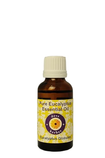 Deve Herbes Pure Eucalyptus Essential Oil (Eucalyptus globulus) Therapeutic Grade Steam Distilled 30ml