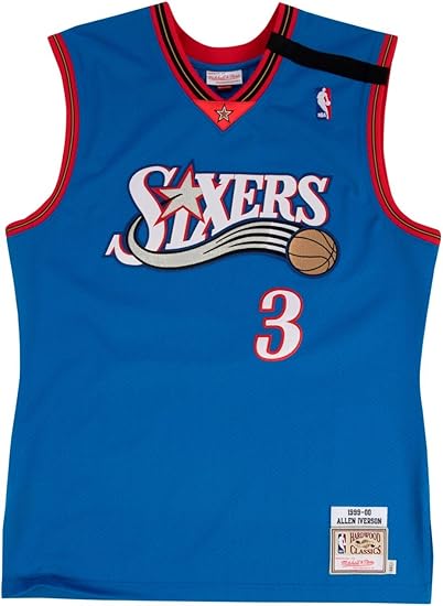 allen iverson blue 76ers jersey