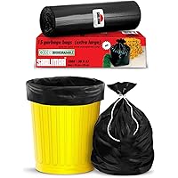 Shalimar Premium OXO - Biodegradable Garbage Bags (Extra Large) Size 76 cm x 94 cm 6 Rolls (90 Bags) ( Dustbin Bag…