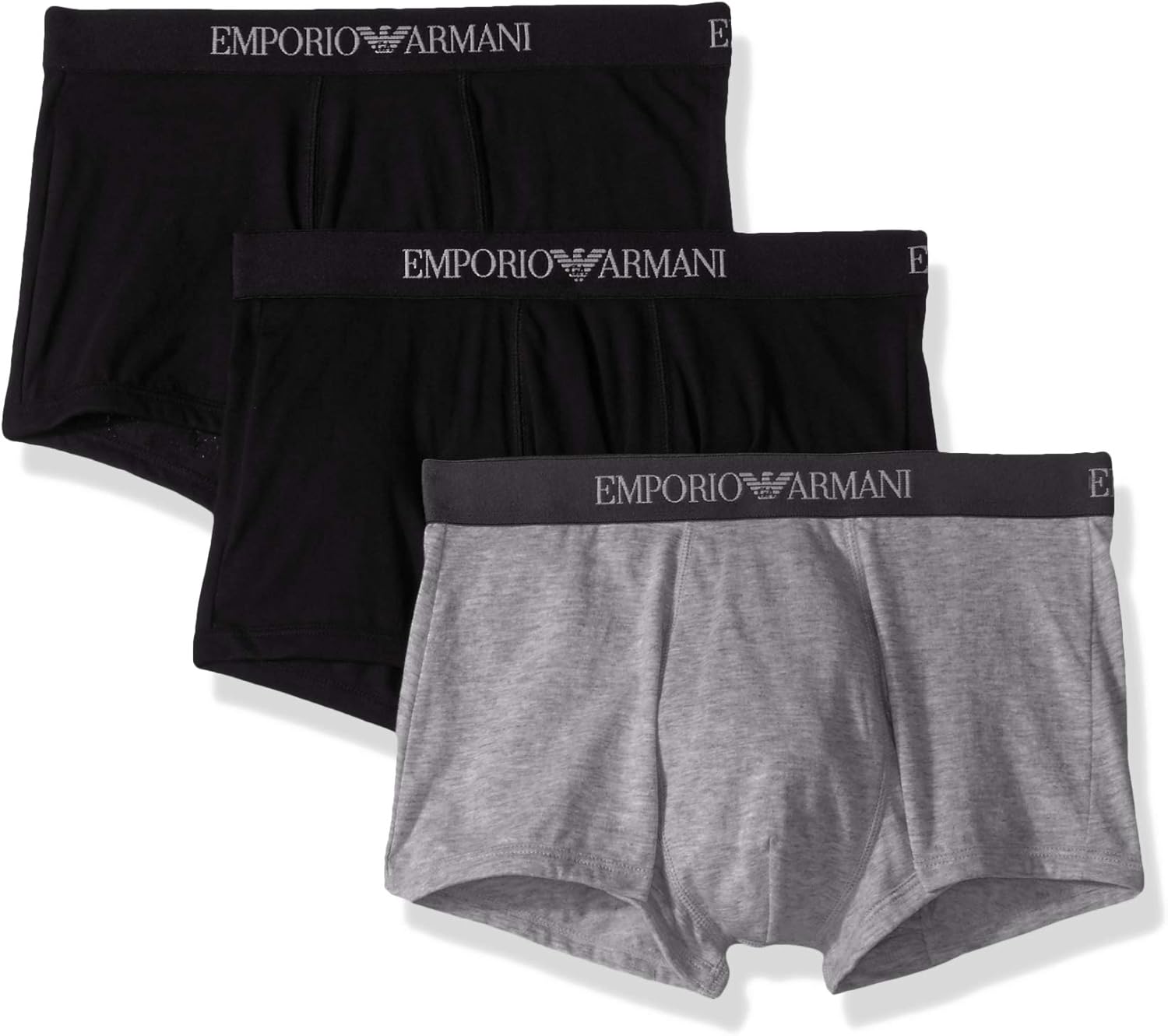 Emporio Armani Men's 3-Pack Cotton Trunks: Clothing