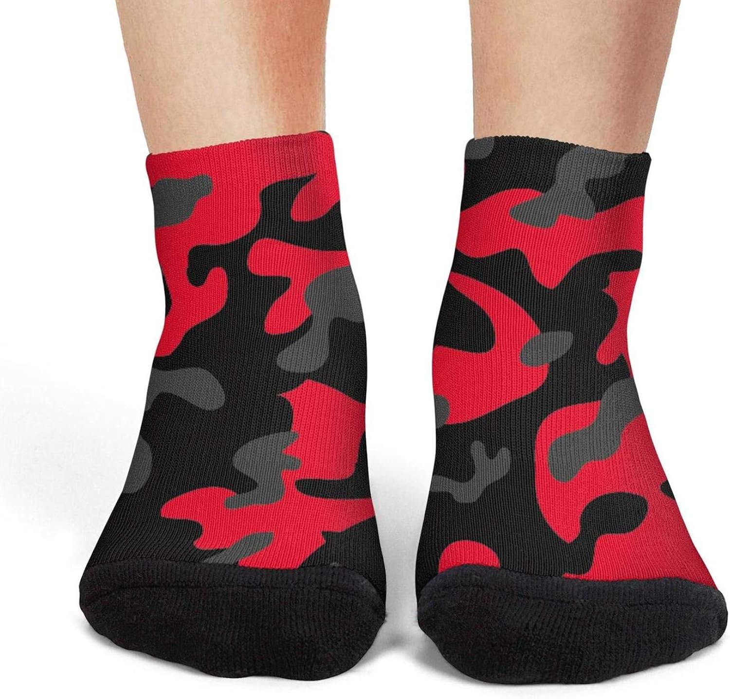 Red Camouflage Camo Girls Carpet Socks Reinforced Casual at Amazon Women’s Clothing store