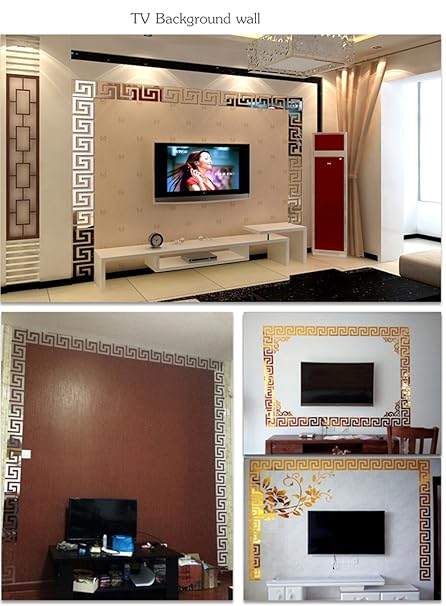 Amazon Com Acrylic Mirror Wall Stickers For Wall Top Living Room