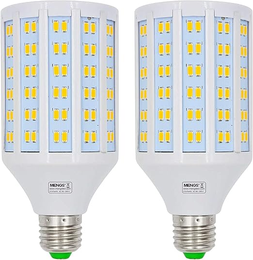 Mengs 2pz Lampadine A Led E27 25w Equivalente A 200w Lampada A Led Ac 85 265v 3250lm Luce A Led Blanco Caldo Amazon It Illuminazione