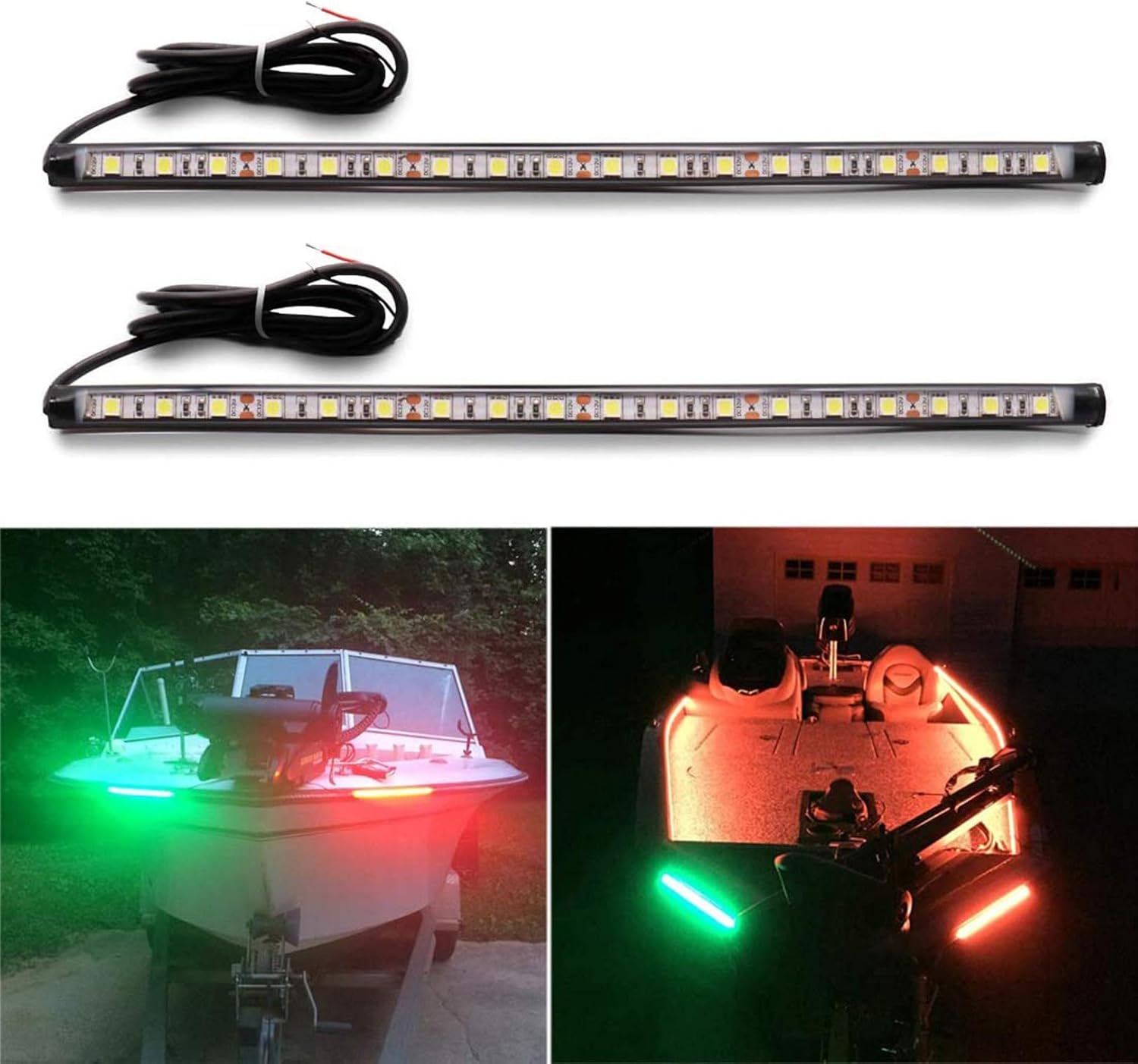 Botepon Led Navigation Lights, Boat Red and Green Bow Lights, Boat Stern Lights, Marine Led