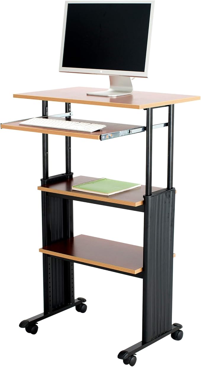 Safco Adjustable Standup Desk, Cherry, Brown Amazon.co.uk Kitchen & Home