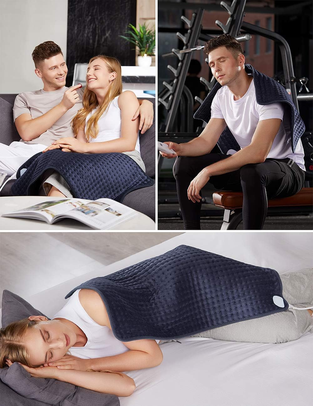 Homech Heating Pad for Back Pain and Cramps - XXX-Large [33 x 17 Inch] Ultra-Soft Heat Pad with Dry & Moist Heat Therapy, 6 Temperature Settings, Auto Shut-Off: Health & Personal Care