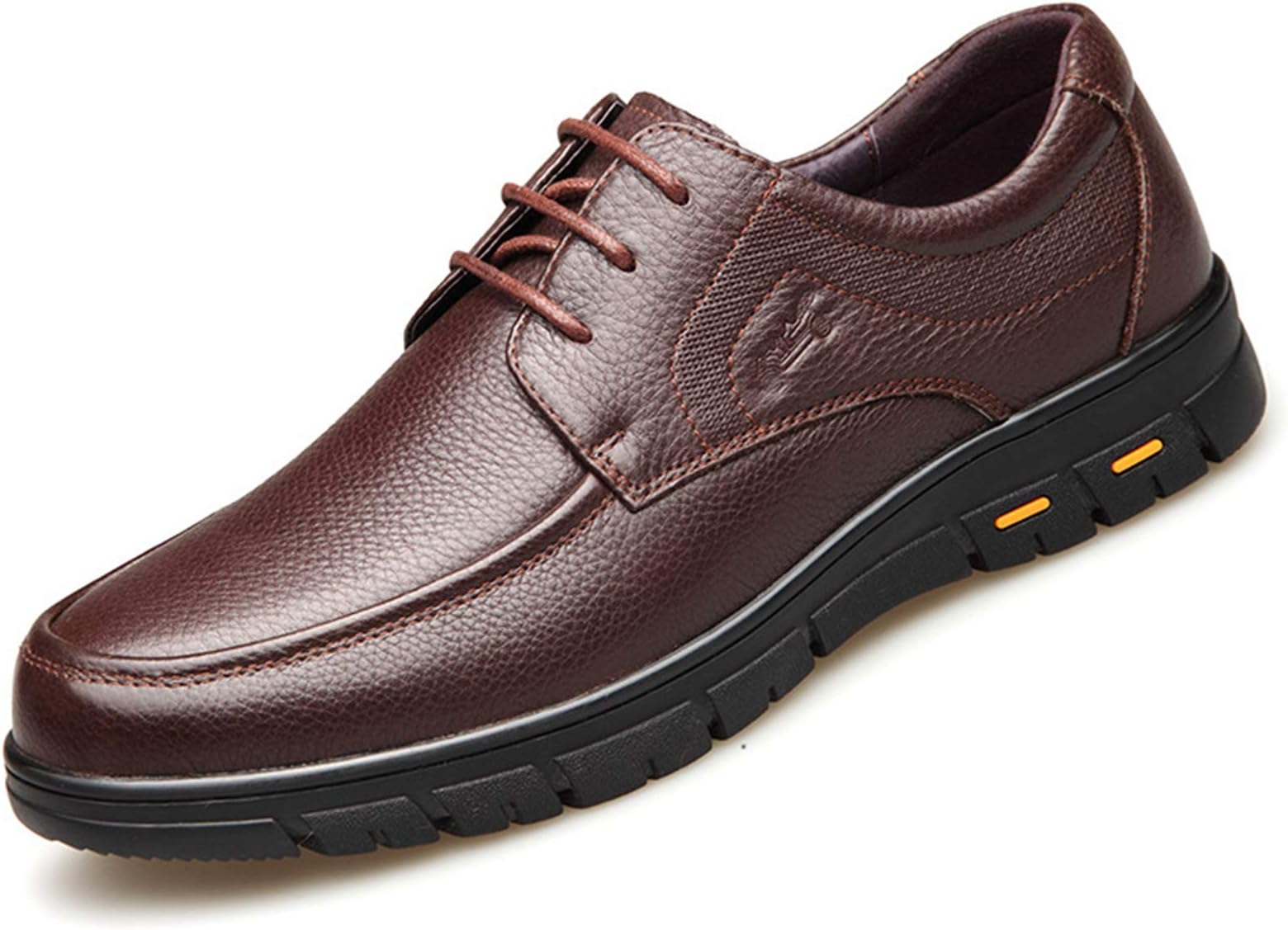 Vic Gray Mens Oxford Dress Shoes Lace-up Genuine Leather Breathable Male Formal Business Oxfords