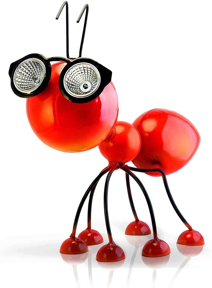 Smarty Gadgets Gartendeko Rote Ameise Mit Solar Led Leuchten Garten Geschenk Tier Gartenfigur Fur Draussen Hof Und Balkon Dekoration 28x25x14 Cm Amazon De Garten