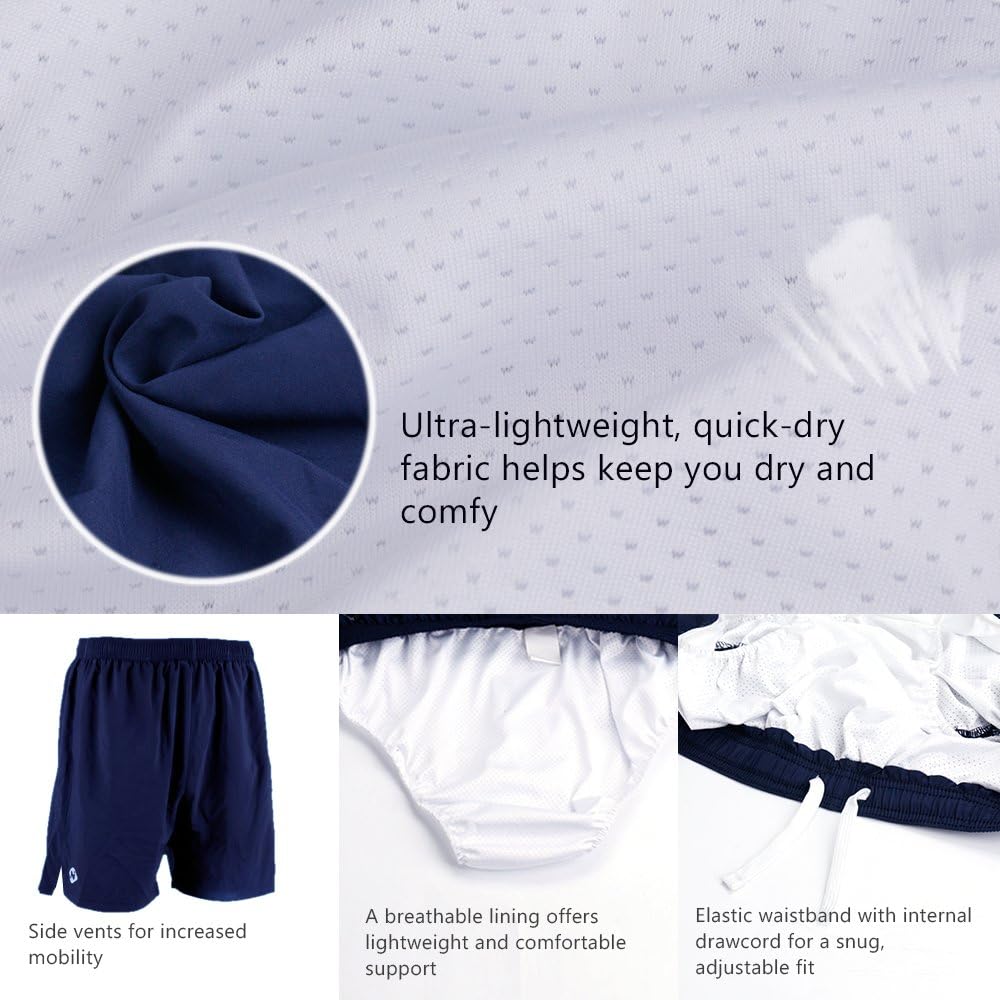 Naviskin Men's 5" Quick Dry Running Shorts Workout Athletic Outdoor Shorts Zip Pocket : Clothing