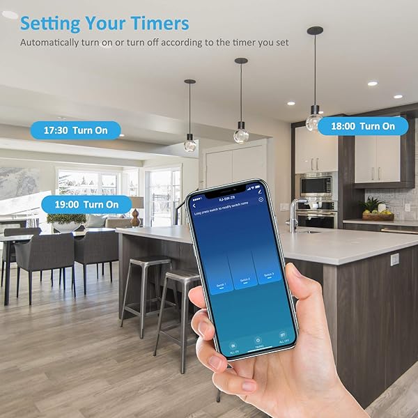 TEEKAR Interruptor de luz Inteligente Alexa Interruptor de Pared ZigBee 3 0 de Control de 2 vas Compatible con Alexa y Google Home Control de aplicacin de Voz Interruptor de luz Inteligente